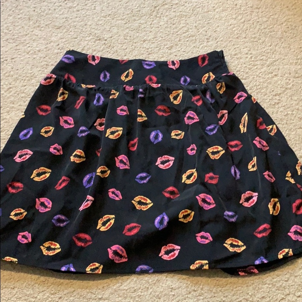 Forever 21 lip print skirt